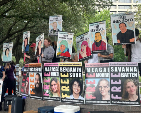 8 convicted in Texas immigration center shooting and protest are sentenced to decades in prison