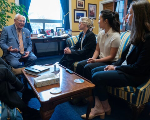 In visit to Capitol, Jessie Diggins and other Olympians push for climate change solutions