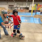 Blind and visually impaired Vermont kids step outside of their comfort zones learning to skateboard