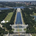 Reflecting Pool now under surveillance as Trump blames 'vandals' for green algae