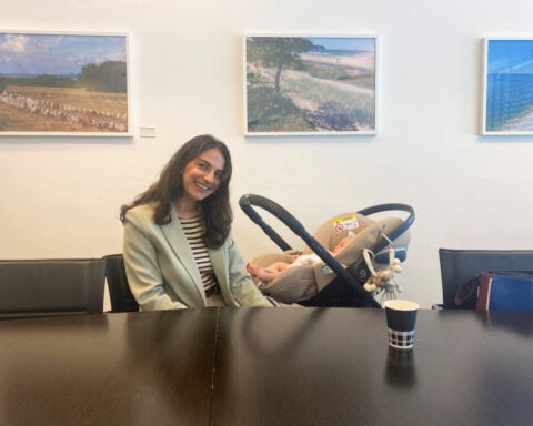 Swedish minister brings baby to EU meeting, a first for the bloc