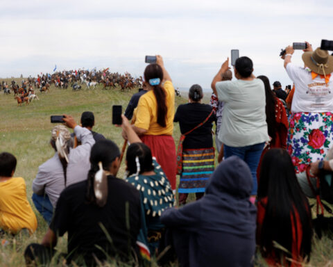 Native Americans commemorate victory at Little Bighorn with horse races, dance and song