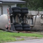 Tanker transporting ethanol overturns, forcing evacuations