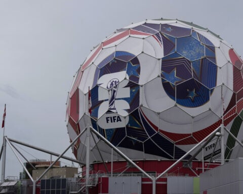 Vancouver turns its Science World museum into a giant 17-story soccer ball for the World Cup