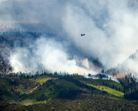 Winds hamper crews as fast-moving fire in Utah, the largest in the US, burns through forests