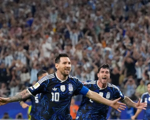 Messi becomes first to score in 7 straight World Cup games while extending goals record