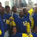 Drill team celebrates 35 years with parade, new street sign despite heavy rain