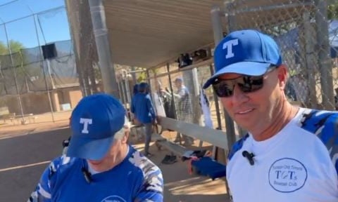 Father and son take the field for Tucson Old Timers baseball