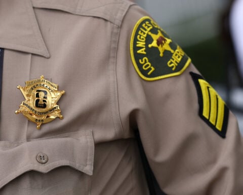 Soccer-Police, firefighters proudly wear World Cup badges as they provide security