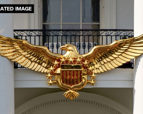 Trump posts apparent AI-generated image of large, golden eagle affixed to Truman Balcony