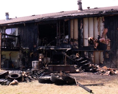 'We don't have anywhere to go': Mother speaks out after fireworks destroy home, 13 people homeless