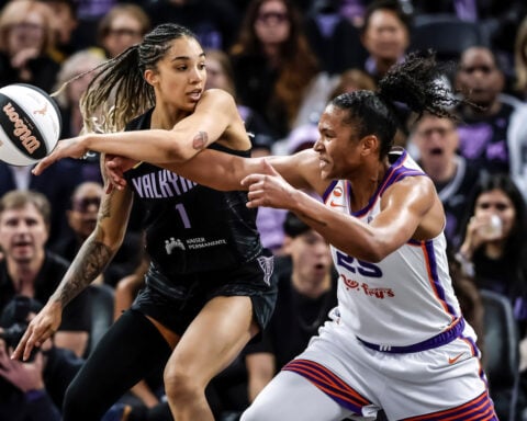 Mercury's Thomas says she has received online abuse following suspension for Caitlin Clark incident