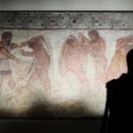 Italy displays paintings from an ancient Etruscan tomb, its latest cultural acquisition