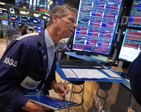 The Dow hits a record as most of Wall Street rises, but slumping AI stocks keep indexes mixed