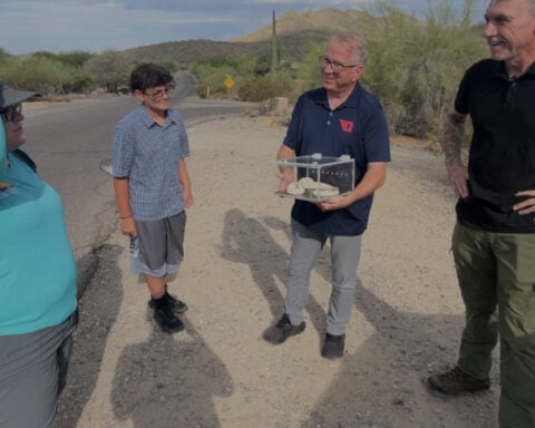 Retired police officer catches rare albino rattlesnake