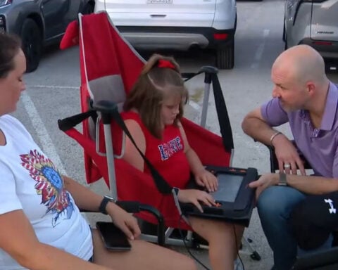 Visually impaired girl enjoys drone show, thanks to company