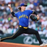 Mariners pitcher Bryce Miller takes no-hitter into 7th inning against Angels