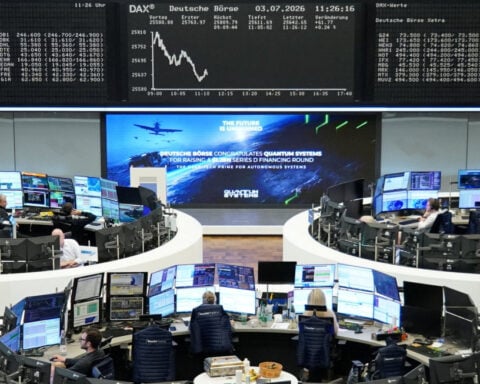 Global stocks climb as US jobs data cools Fed hike fears