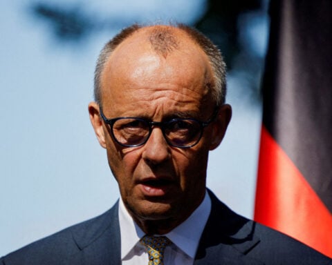 In riposte to Trump, Merz says Germany can defend its military spending push
