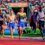 Brandon Miller storms past 17-year-old Cooper Lutkenhaus to win the 800 at Prefontaine Classic