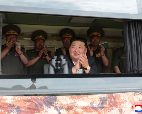 North Korea's Kim observed naval destroyer cruise missile launch, weapons tests, state media says