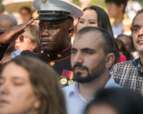 150 people from 50 countries become US citizens at Mount Vernon on America's 250th birthday