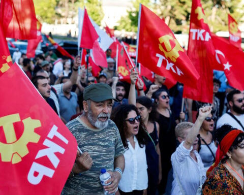 More than 100 detained as leftist groups hold anti-NATO protests in Turkey