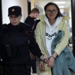 Husband of jailed Russian playwright keeps lonely vigil in exile