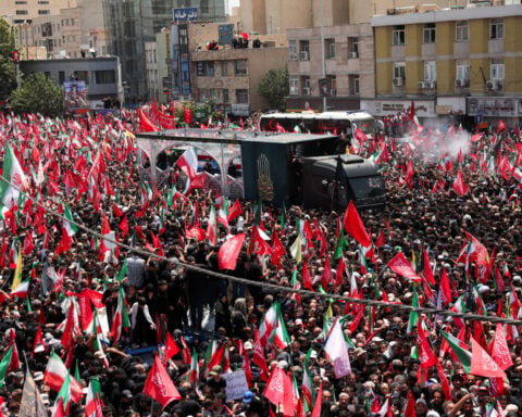 Iranian mourners call for vengeance on Trump during Khamenei funeral procession