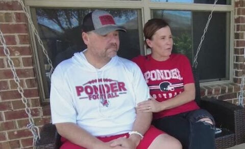 Coach receives heartwarming welcome home after freak track meet accident