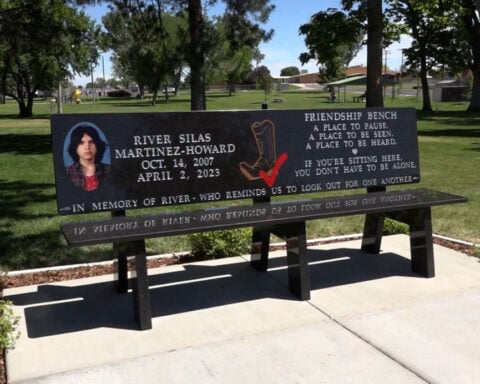 Friendship bench reminds people they are not alone