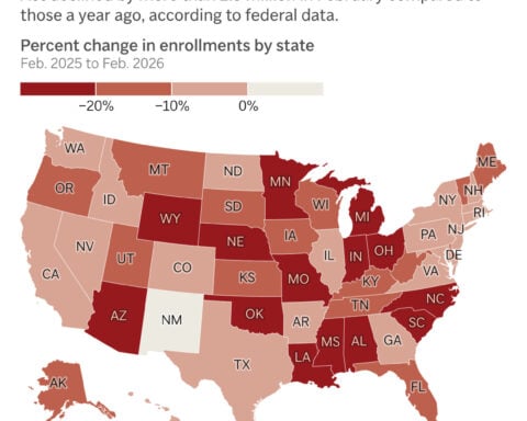 Obamacare rolls shrank dramatically in many states over the past year, new federal data shows