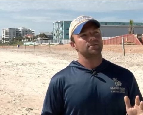 'All of a sudden boom! It just blows up': Lifeguard survives lightning strike