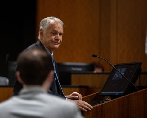 The Latest: Video shows Tyler Robinson before and after killing Charlie Kirk, investigators say