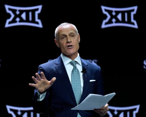 Big 12 commissioner declines to address Sorsby gambling saga and describes league as `16 strong'
