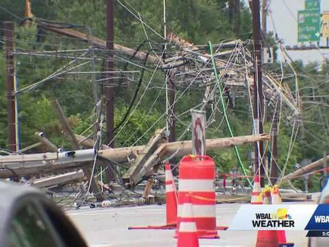Weekend storms impact commuters at Cromwell Light Rail station amid continued power outages
