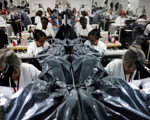 Venezuelan fashion workshop swaps gowns for body bags after deadly earthquakes