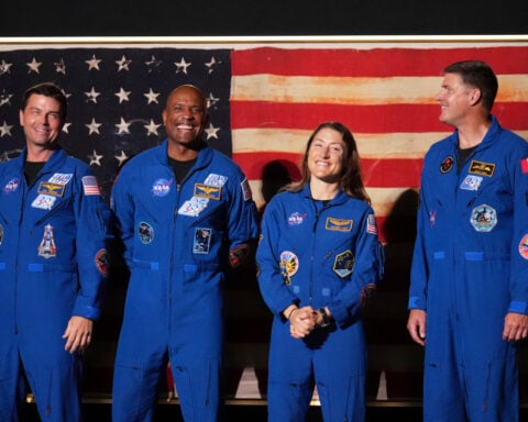Artemis II astronauts reunite with their moonship 3 months after record-breaking flight