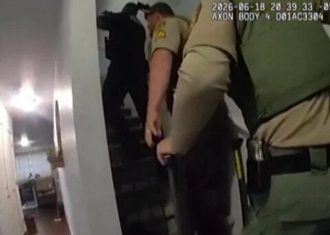 Body cam footage shows gunman opening fire on southern Minnesota police, injuring officer
