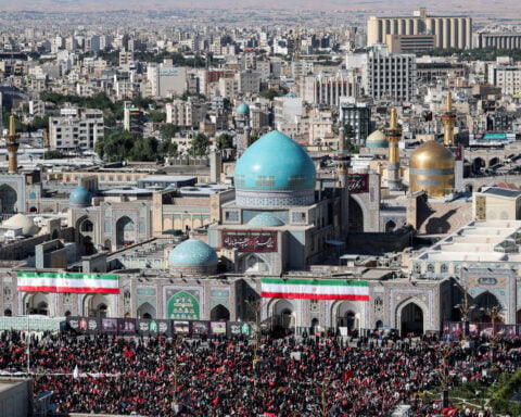 Body of slain Iranian Supreme Leader approaches Shi'ite shrine for burial