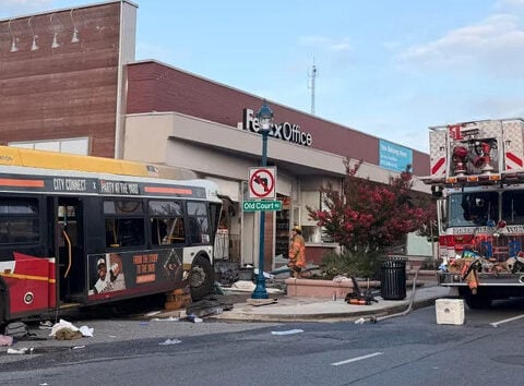 Dozens hurt after MTA bus crashes into several cars and FedEx building in Maryland: "Like a war scene"