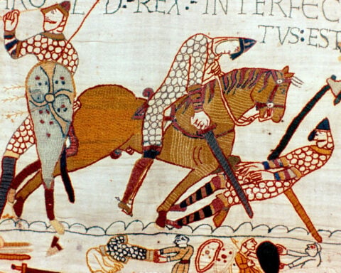 Dead-of-night operation brings famed Bayeux Tapestry back to Britain after nearly 1,000 years