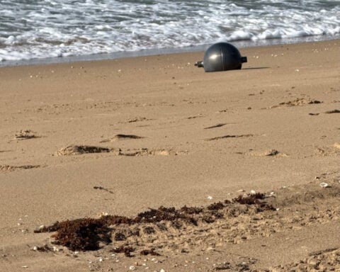 Mystery spheres on beach are likely space debris that fell back to Earth