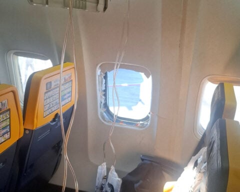 Ryanair passenger partially sucked out of window on flight from Greece