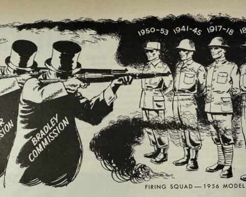 VFW cartoon showing veterans facing a firing squad sparks calls for an investigation