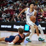 Jazz guard Trey Alexander taken from court on stretcher in NBA Summer League game
