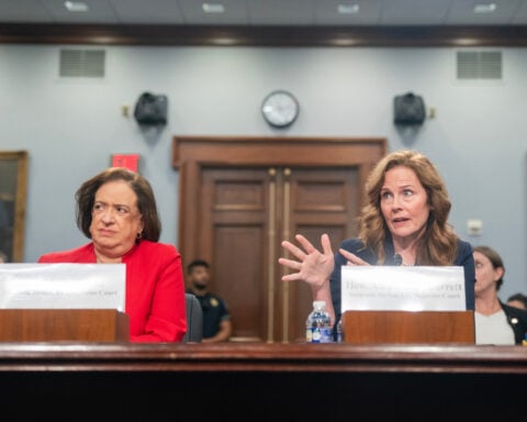 The Latest: Justices testify about Supreme Court security in rare appearance before Congress