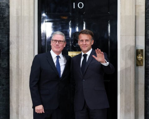 Outgoing UK PM Starmer given France's top honour by President Macron
