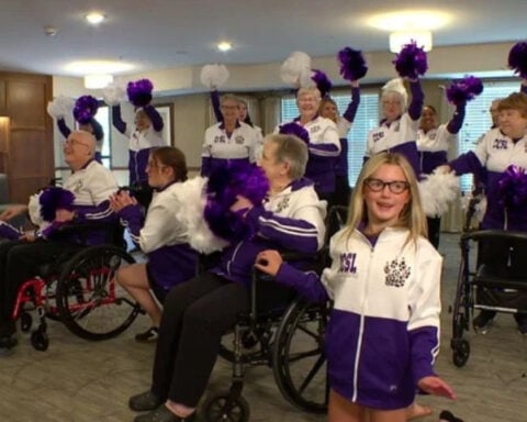 Meet a cheerleading squad with an 80-year age gap between members