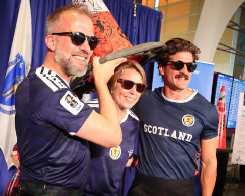 Scottish traffic cone gets dignitary's welcome in Boston after World Cup friendship